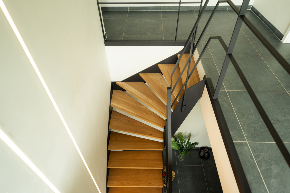 Balustrade op maat bij houten trap